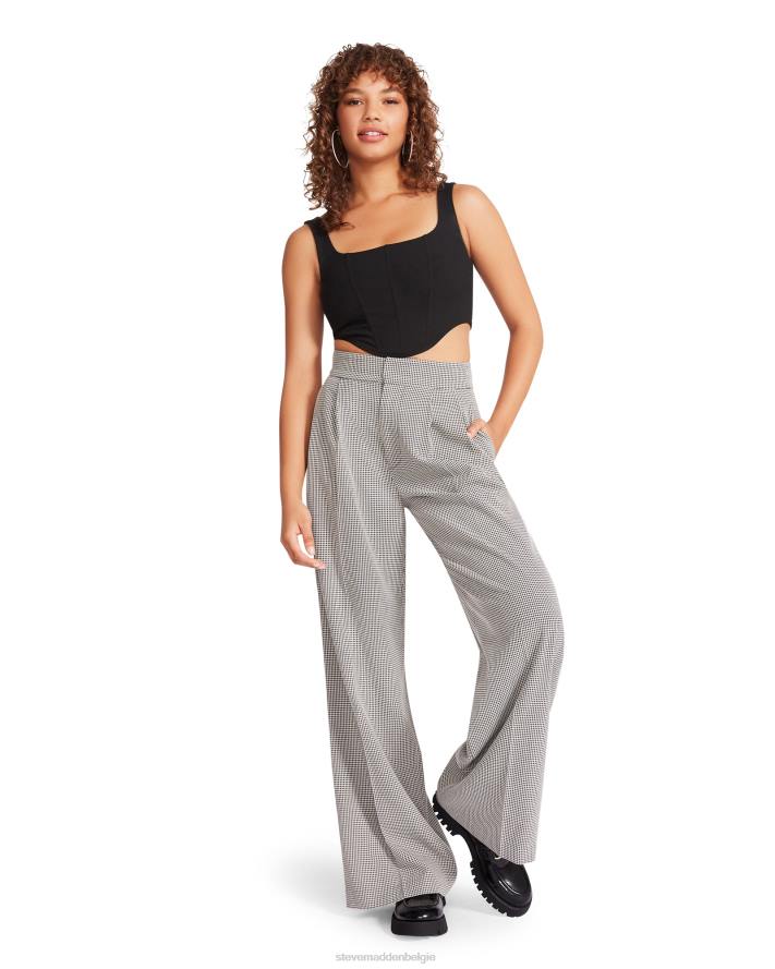 Steve Madden dragen vrouwen Isabella geruite broek zwart 2D2L689