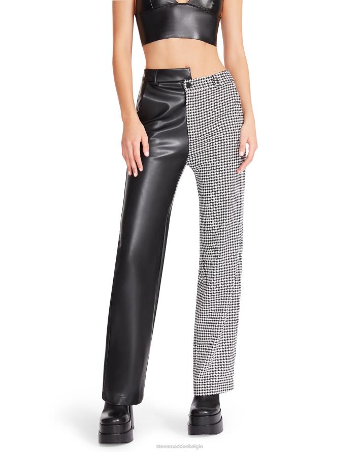 Steve Madden dragen vrouwen Mackenzie pied-de-poule broek wit 2D2L685