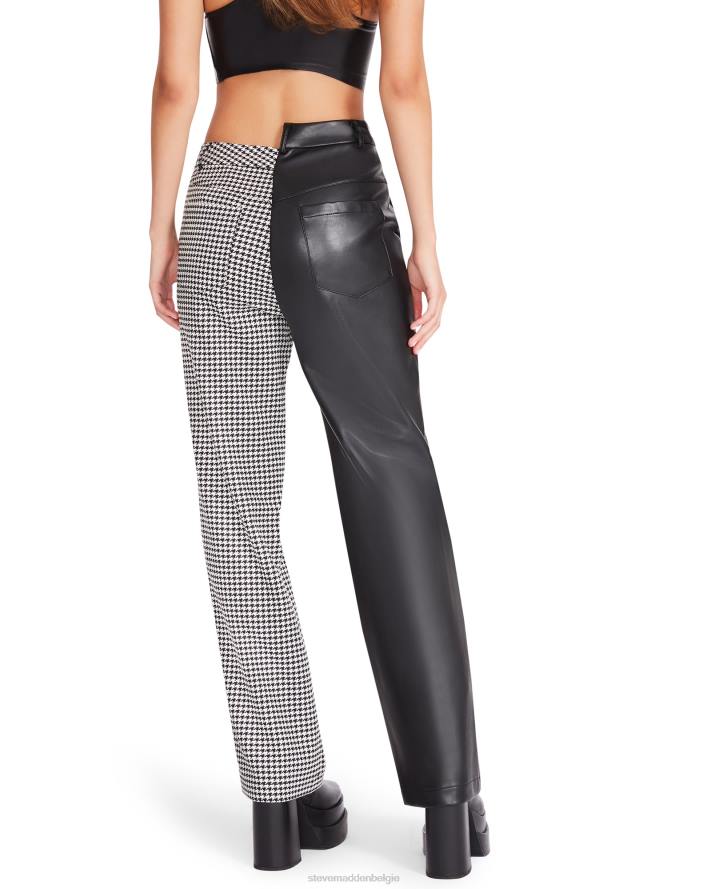 Steve Madden dragen vrouwen Mackenzie pied-de-poule broek wit 2D2L685