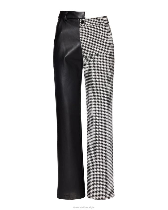 Steve Madden dragen vrouwen Mackenzie pied-de-poule broek wit 2D2L685