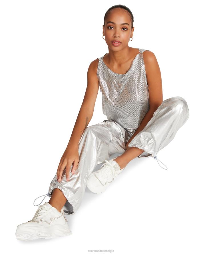 Steve Madden dragen vrouwen Pia parachutebroek zilver 2D2L668