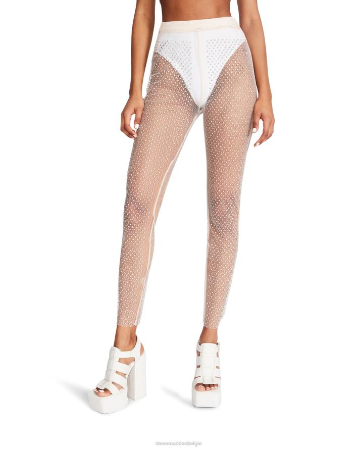 Steve Madden dragen vrouwen mesh strass broek ivoor 2D2L669