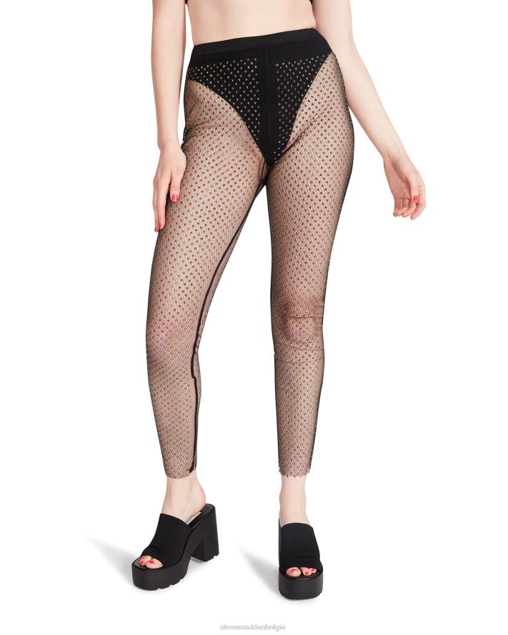 Steve Madden dragen vrouwen mesh strass broek zwart 2D2L652