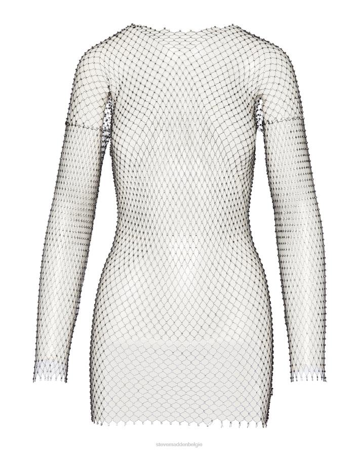 Steve Madden dragen vrouwen Mini-jurkje van mesh met strasssteentjes zwart 2D2L709