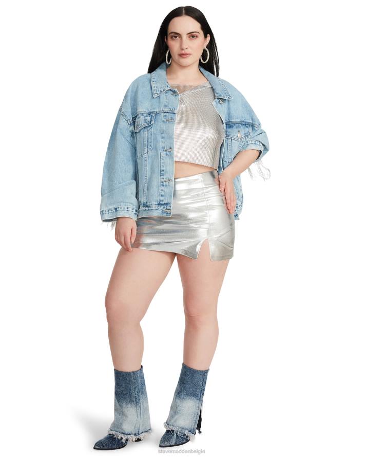 Steve Madden dragen vrouwen cam skort metallic zilver 2D2L675