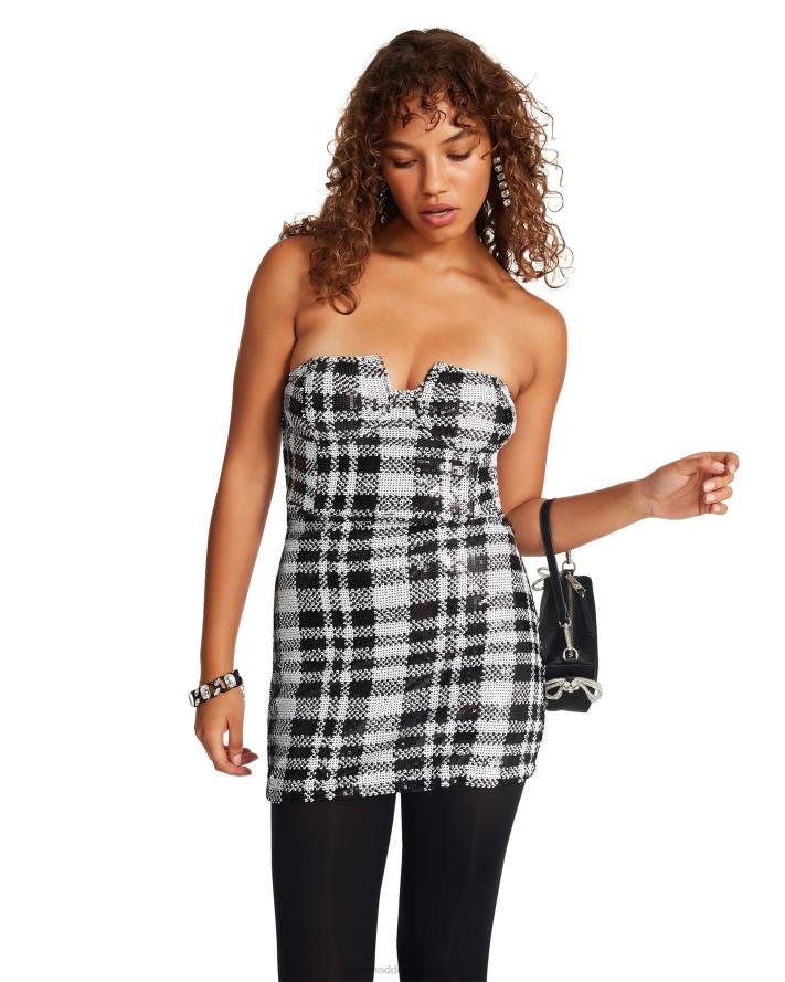 Steve Madden dragen vrouwen reta-jurk zwart wit 2D2L729