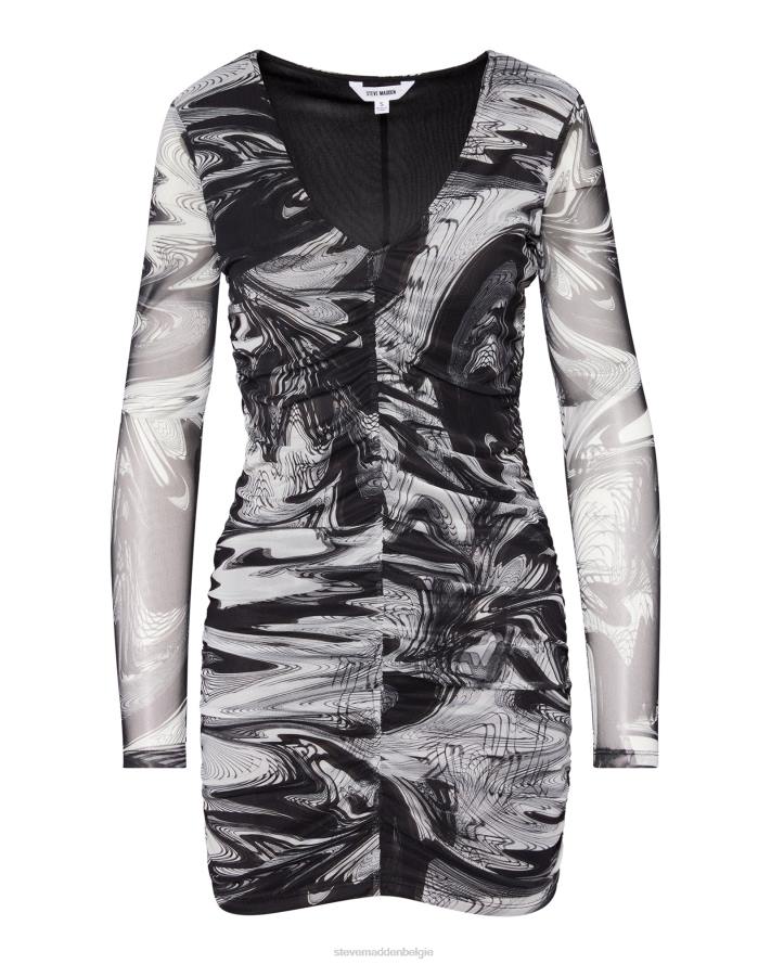 Steve Madden dragen vrouwen tessa jurk wit Zwart 2D2L733