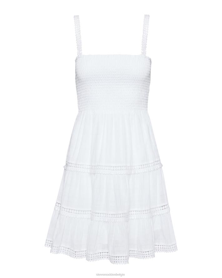 Steve Madden dragen vrouwen vrolijke lagen jurk wit 2D2L713