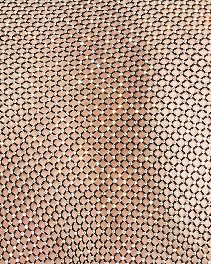 Steve Madden dragen vrouwen bolero van mesh met strasssteentjes zwart 2D2L751