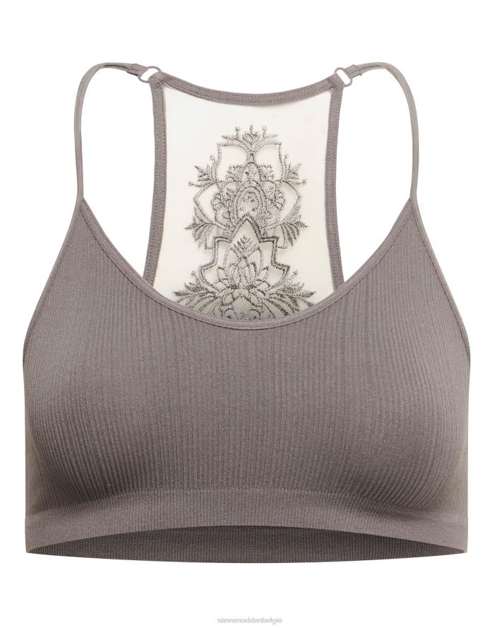 Steve Madden dragen vrouwen de ella mesh-bralette grijs 2D2L799