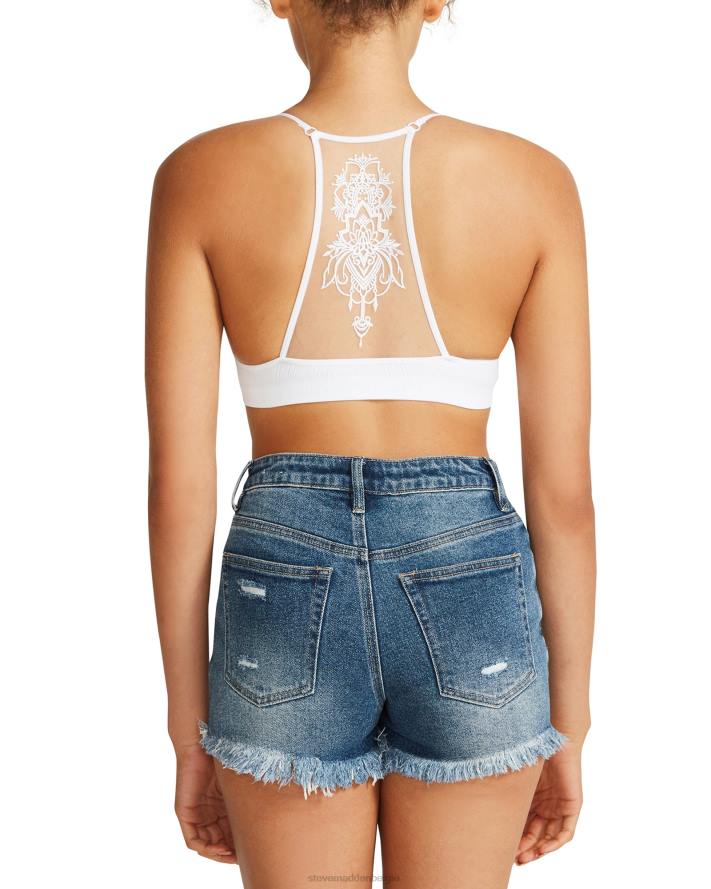 Steve Madden dragen vrouwen de ella mesh-bralette wit 2D2L745